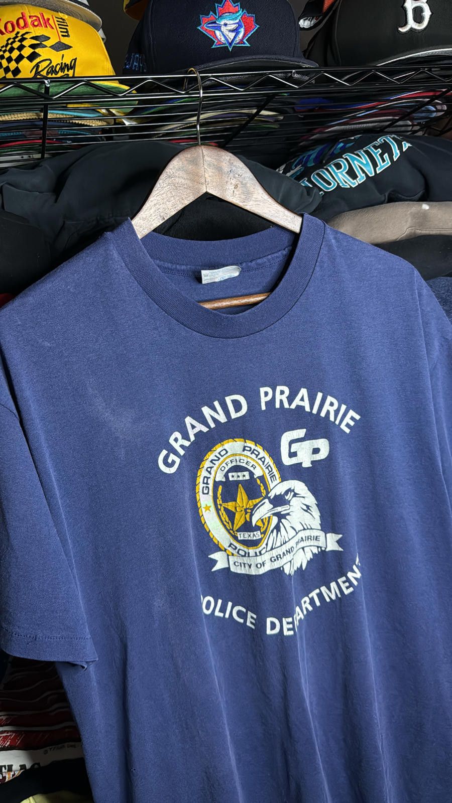 Hanes Vintage Single Stitch Grand Prairie Police T-Shirt Size US XL / EU 56 / 4 - 2 Thumbnail