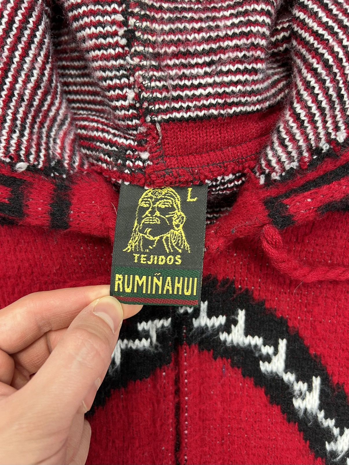 Other Wool Jacket Tejidos Rumiñahui Indian Vintage 90’s Size US L / EU 52-54 / 3 - 3 Thumbnail