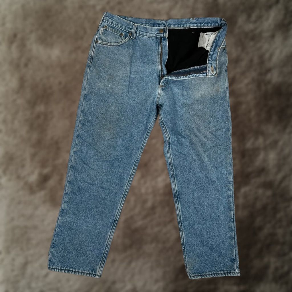 Carhartt VINTAGE Carhartt Jeans 5-Pocket Lined Insulated Denim Straight 40x32 Blue Medium Wash Men Mens Size US 40 / EU 56 - 1 Thumbnail