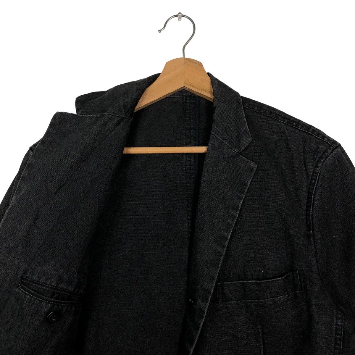 Comme Ca Ism 🔥Iconic Black - Double Breast Chore Hickory Work Jacket Size US L / EU 52-54 / 3 - 9 Thumbnail