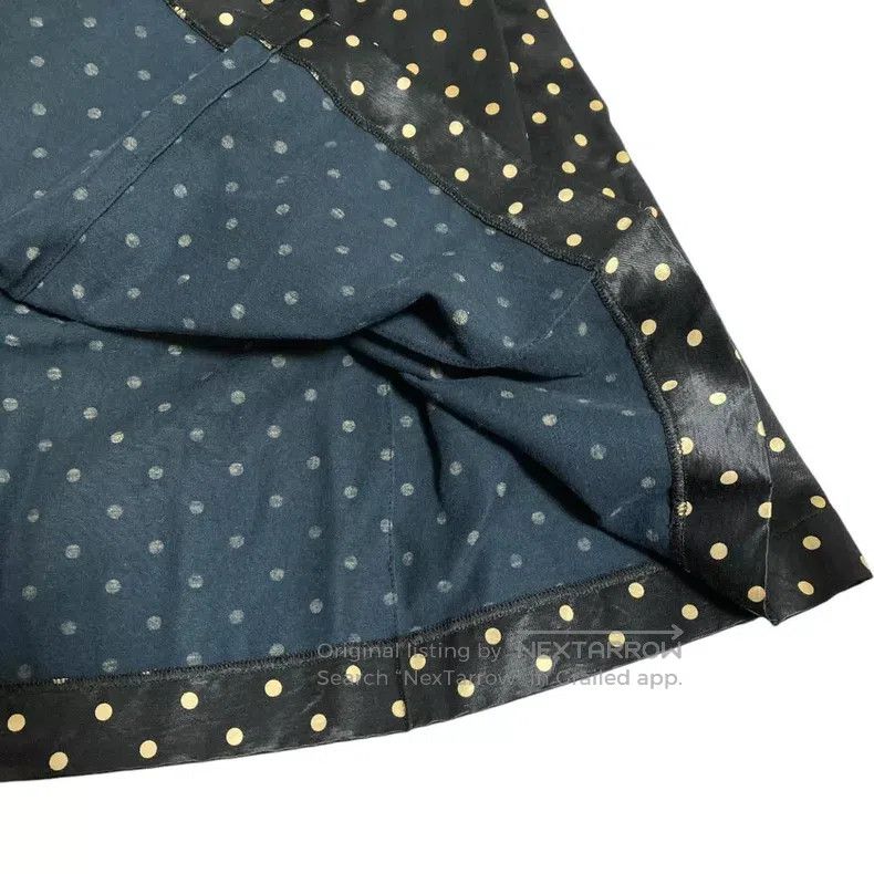Comme des Garcons Comme des Garcons size S Satin mustard yellow polka dot ple Size 23" - 4 Thumbnail
