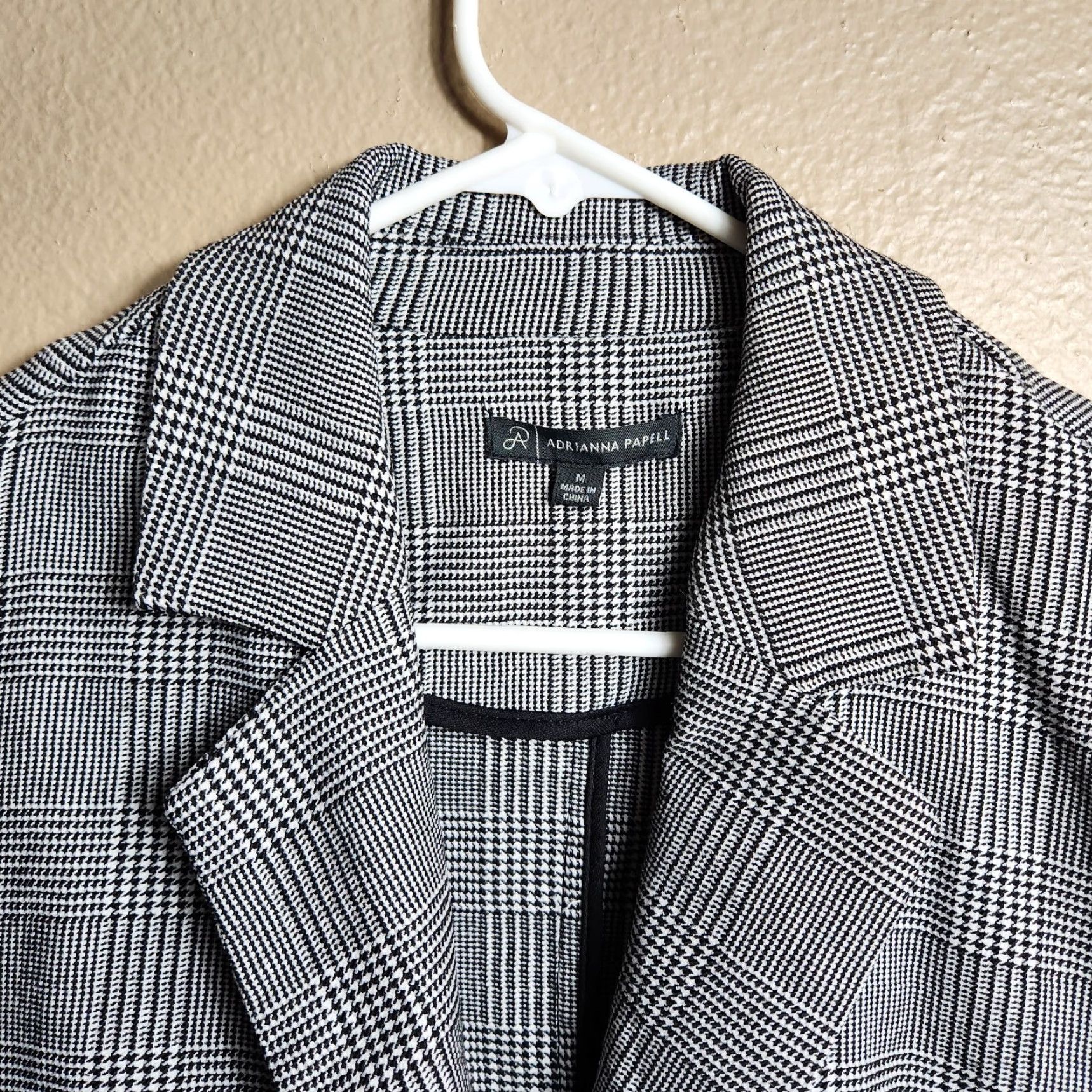 Adrianna Papell Adrianna Papell Womens Glen Plaid/Houndstooth Long Topper Jacket-Size M Size M / US 6-8 / IT 42-44 - 3 Thumbnail