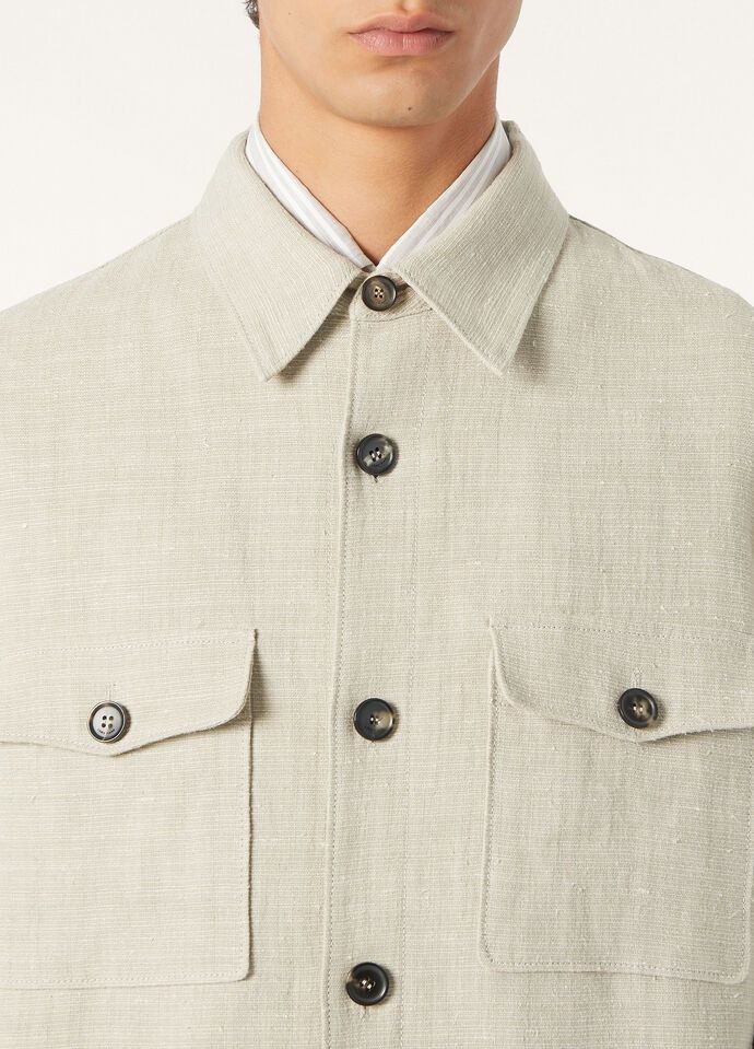 Loro Piana o1w1db10226 FAP2027 Clem Blouson Jacket in Ivory Size US L / EU 52-54 / 3 - 3 Thumbnail