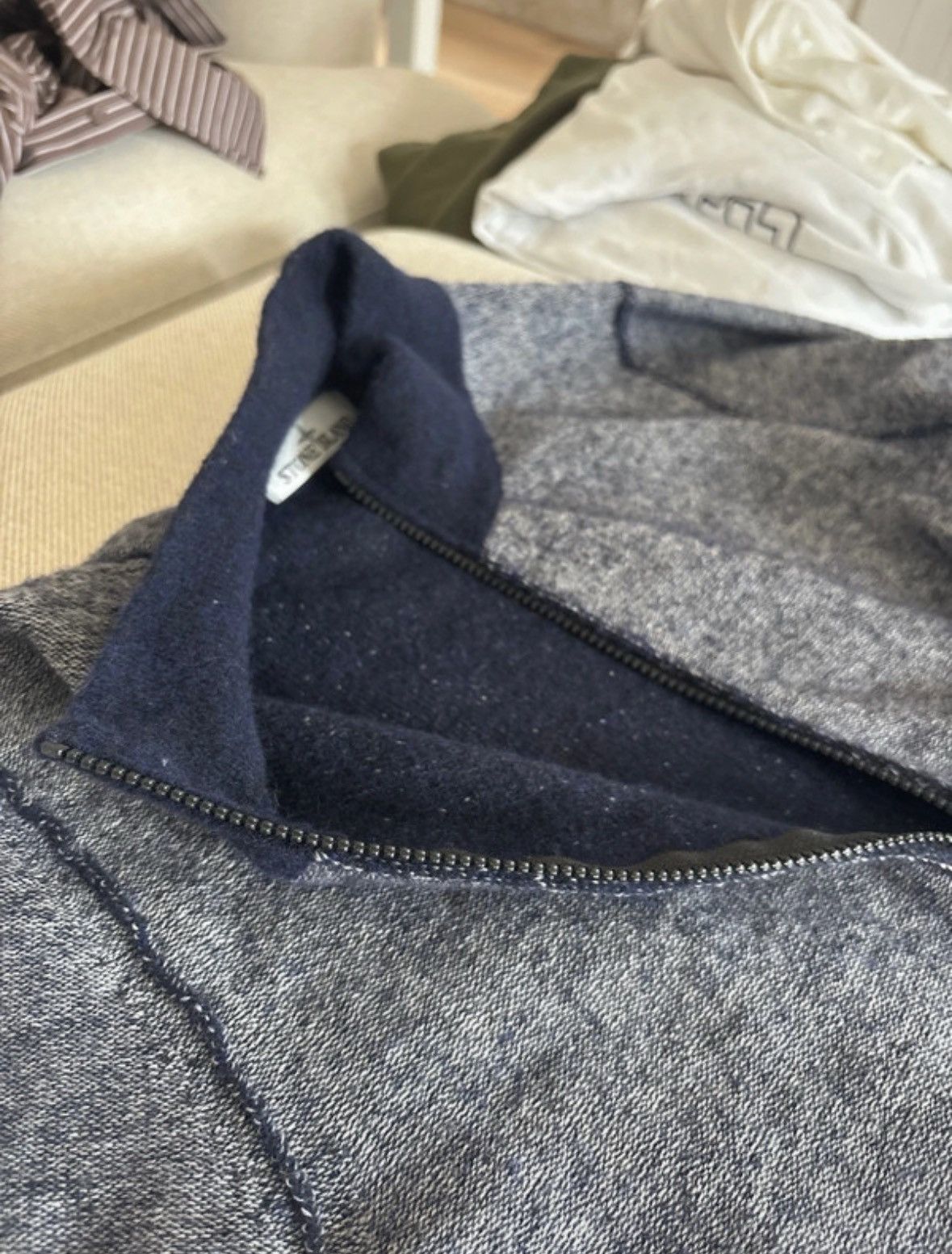 Stone Island Stone Island Navy Knitted Bomber Jacket, Badge & Certilogo Size US M / EU 48-50 / 2 - 4 Thumbnail