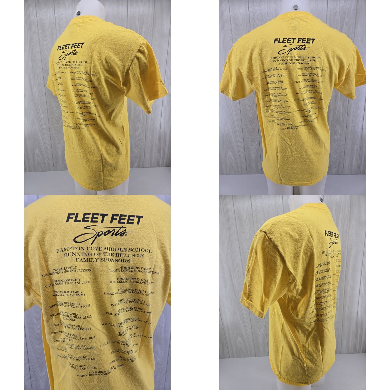 Asics ASICS Running with the Bulls 5K Run T-Shirt Mens L Yellow 2014 8/23/2014 Size US L / EU 52-54 / 3 - 8 Thumbnail