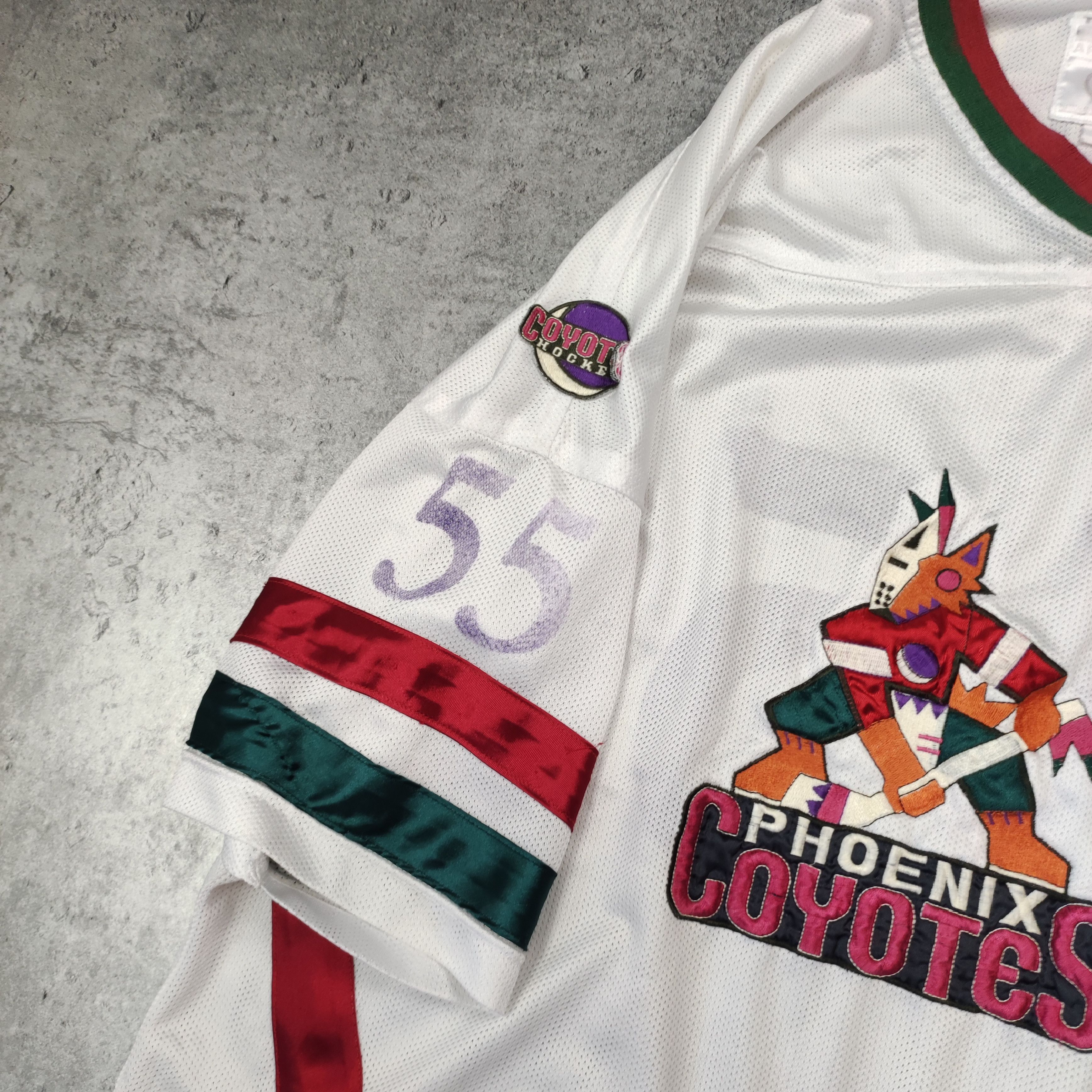 NHL × Vintage RARE 90s NHL Hockey #55 Phoenix Coyotes Jersey Size US L / EU 52-54 / 3 - 5 Thumbnail