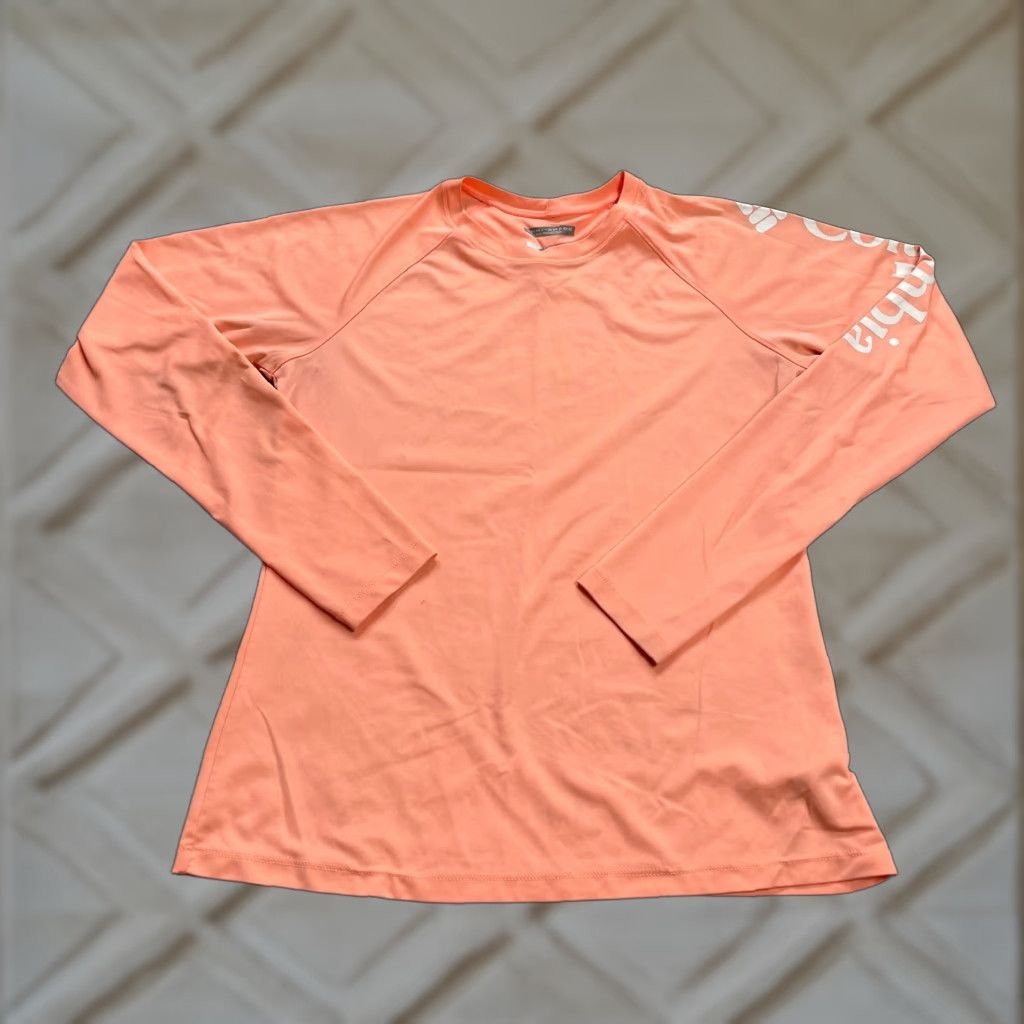 Vintage Columbia PFG Omni Shade Active Shirt Mens Small Orange Crew Neck Long Sleeve Top Size US S / EU 44-46 / 1 - 1 Thumbnail