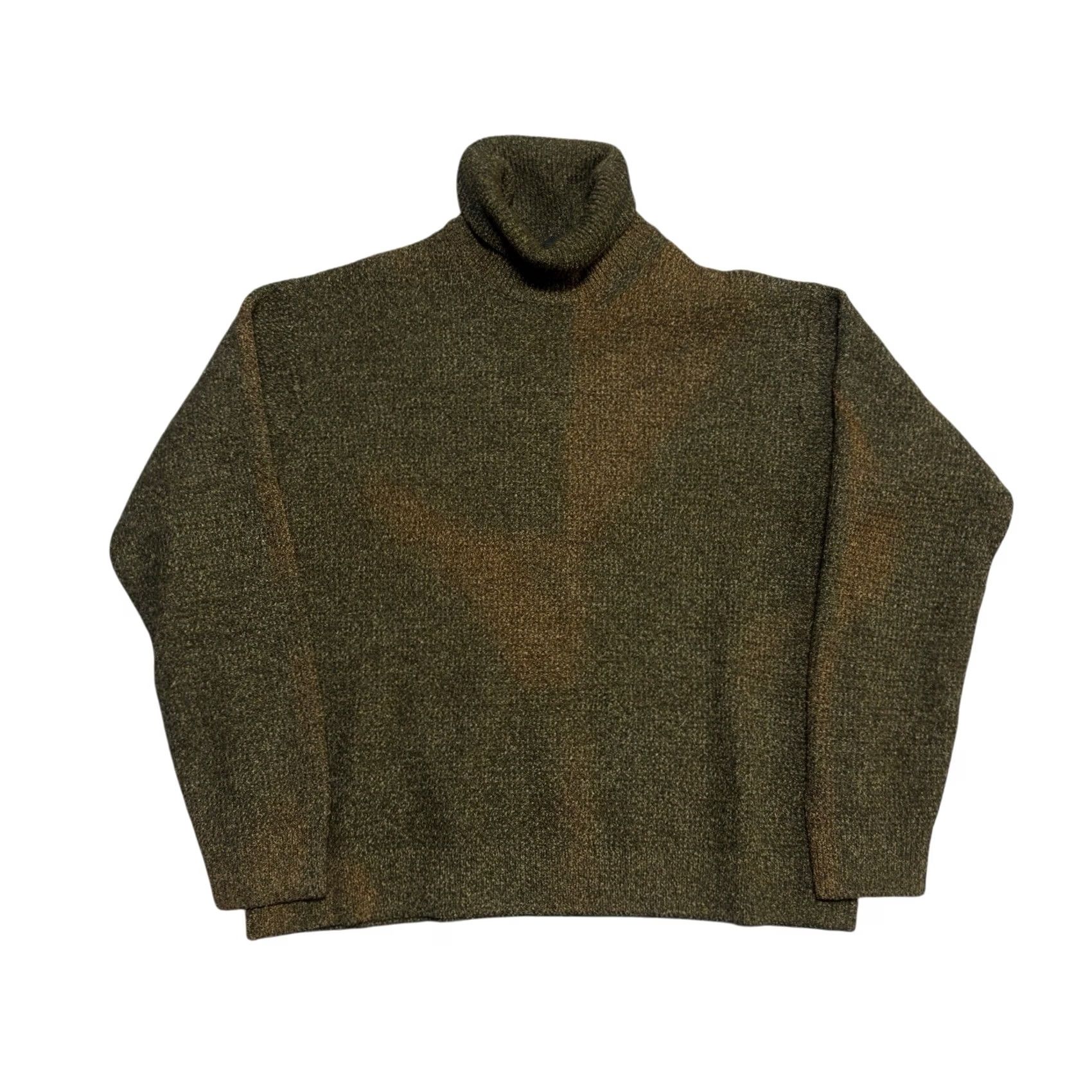 Hugo Boss Hugo Boss Green Sweater Men's M Turtleneck Heavy Knit Sun Faded Size US M / EU 48-50 / 2 - 2 Thumbnail