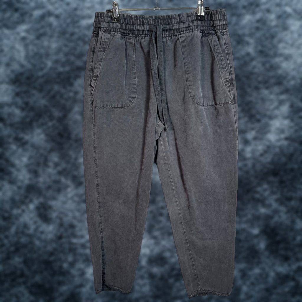 Zara Zara Womens Size Small Grey Jogger Pants Tapered Leg Raw Hem Size 28" / US 6 / IT 42 - 1 Thumbnail
