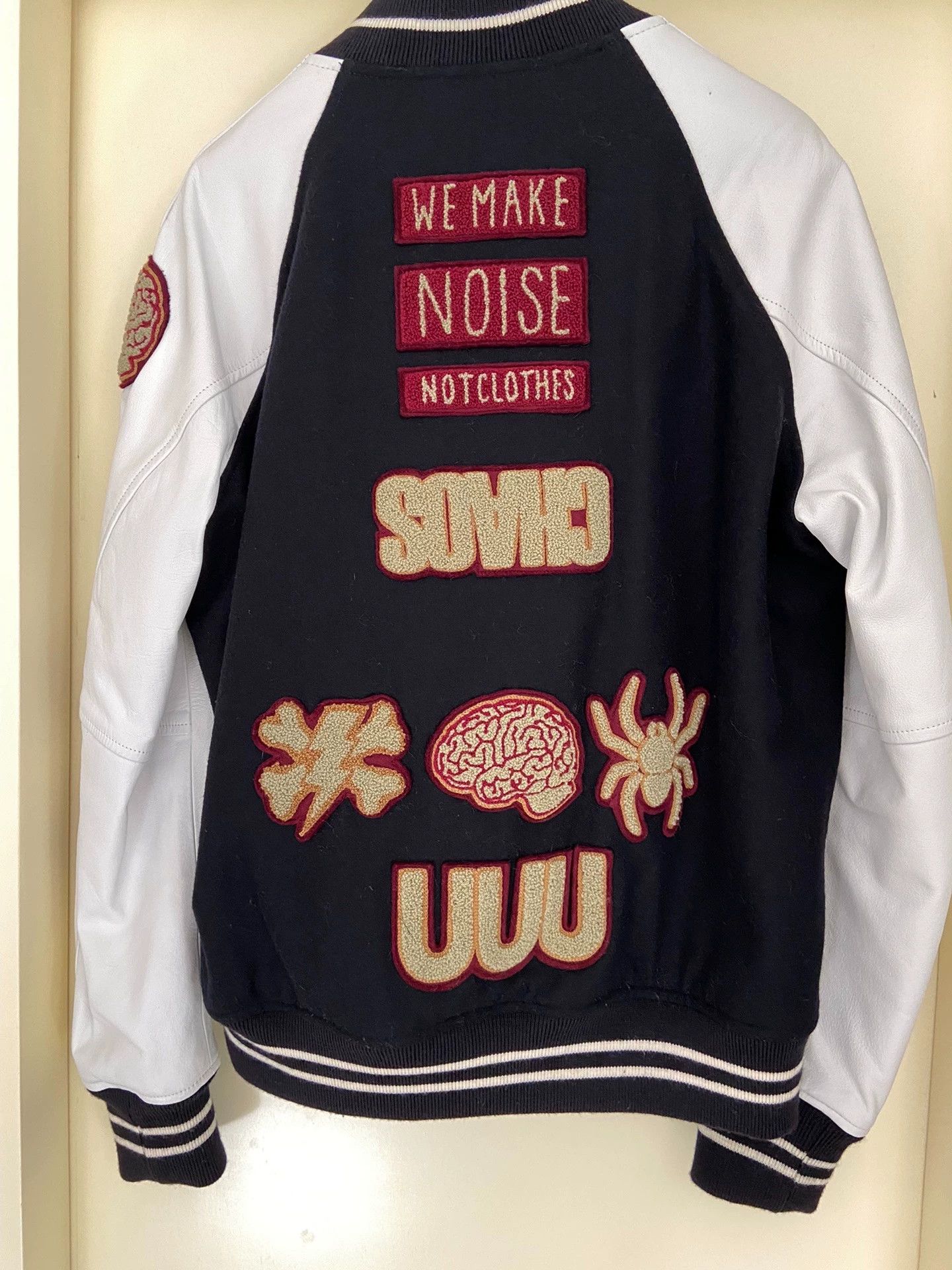 Undercover Undercover 14FW Wool & Leather Cuffs Baseball Jacket Size 2 Size US M / EU 48-50 / 2 - 2 Thumbnail