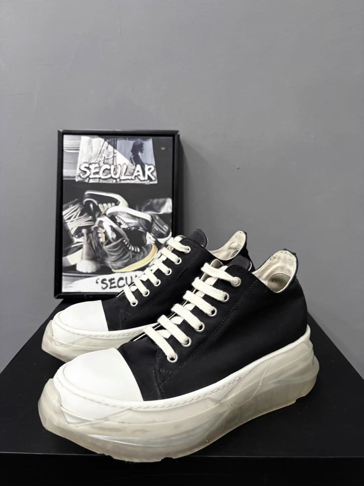 Rick Owens Rick Owens 20S Satin Low Ramones K34 Size US 6.5 / IT 36.5 - 1 Thumbnail
