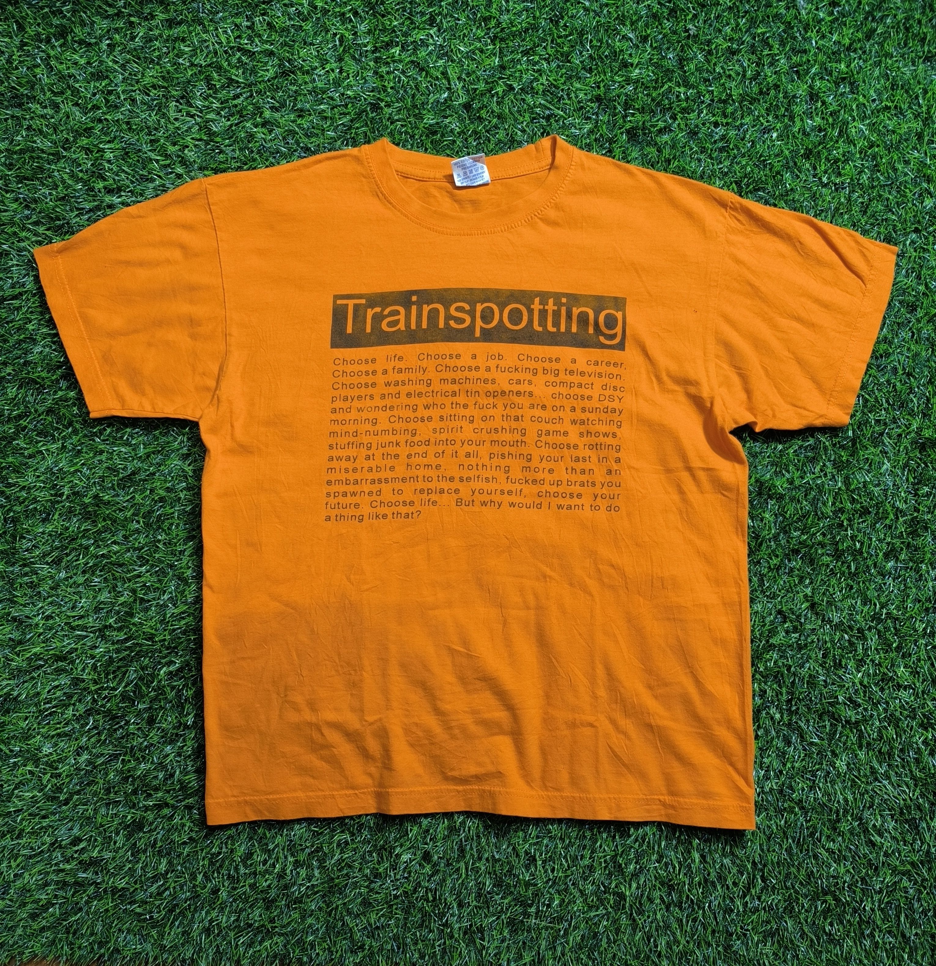 Vintage Vintage 90s Trainspotting euro promo tee Size US S / EU 44-46 / 1 - 1 Thumbnail