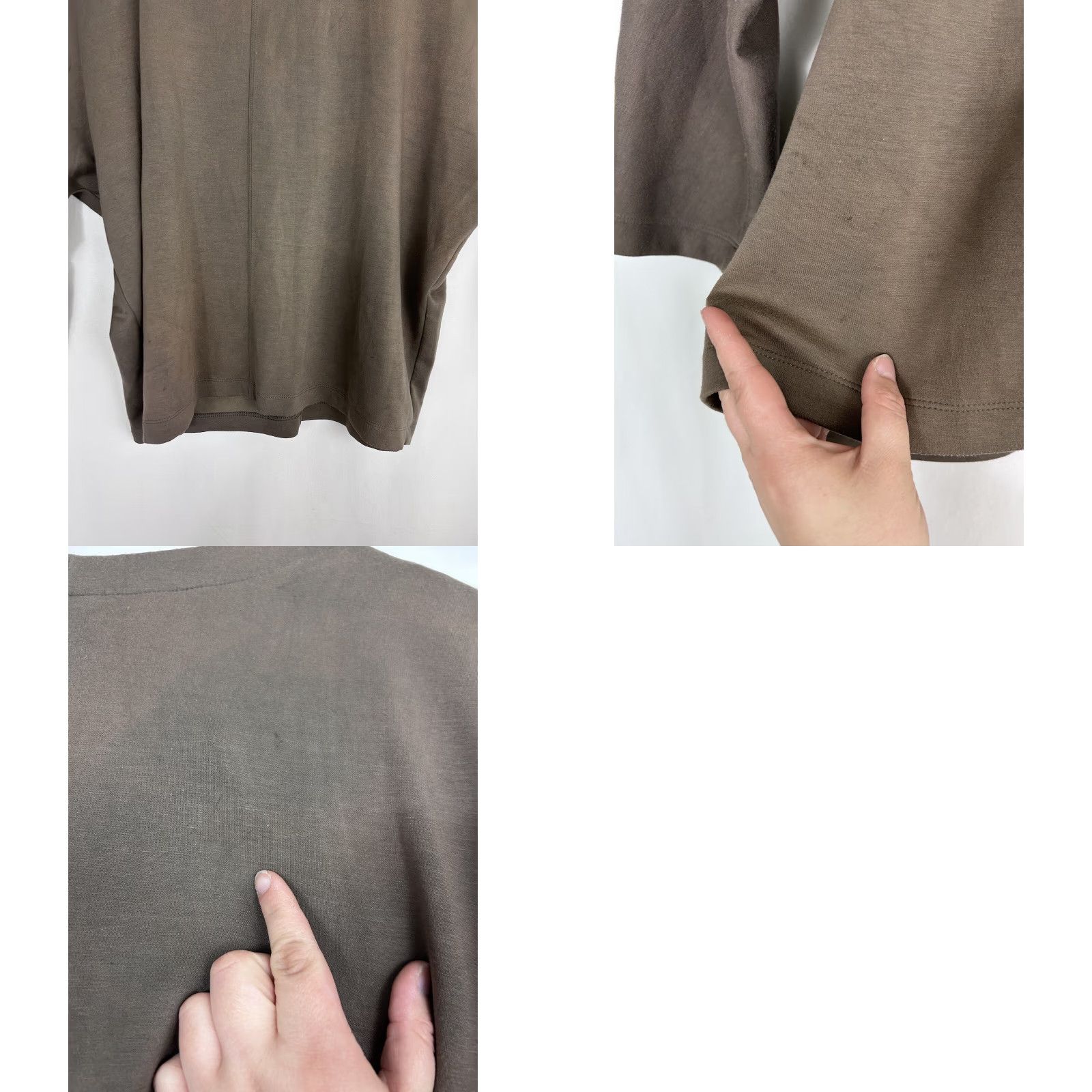 J. Jill J. Jill Women's T-Shirt Pullover V-Neck 3/4 Sleeve Gray L Top Stains Size L / US 10 / IT 46 - 10 Thumbnail