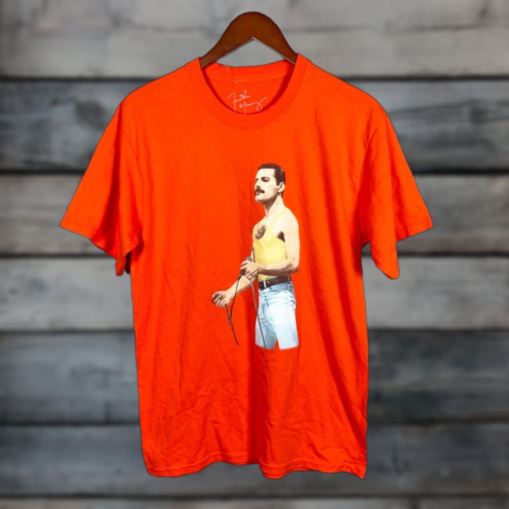 Doublet Freddie Mercury Queens Shirt Adult Medium Orange Official Merch Double Sided 80s Music Retro Size US M / EU 48-50 / 2 - 1 Thumbnail