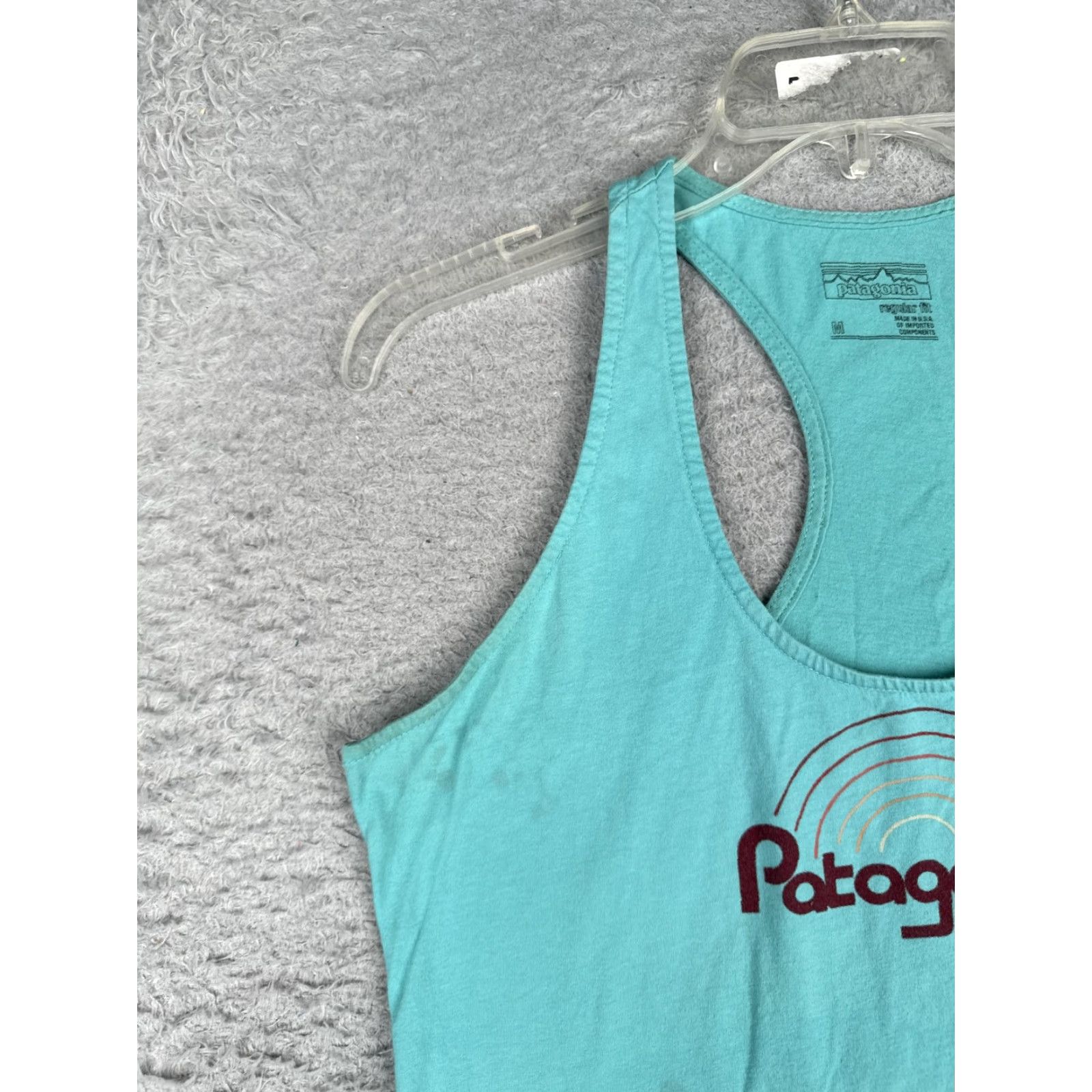 Patagonia Patagonia Tank Top Womens M Blue Racerback 1973 Graphic Lightweight Sleeveless Activewear Shirt Size M / US 6-8 / IT 42-44 - 3 Thumbnail