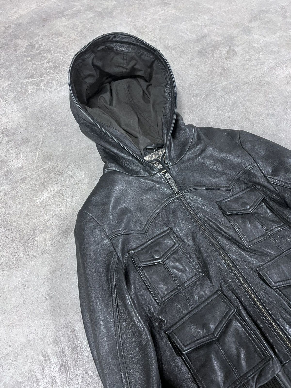 Rick Owens Real Leather Avant Garde Hooded Cropped Jacket Size S / US 4 / IT 40 - 4 Thumbnail