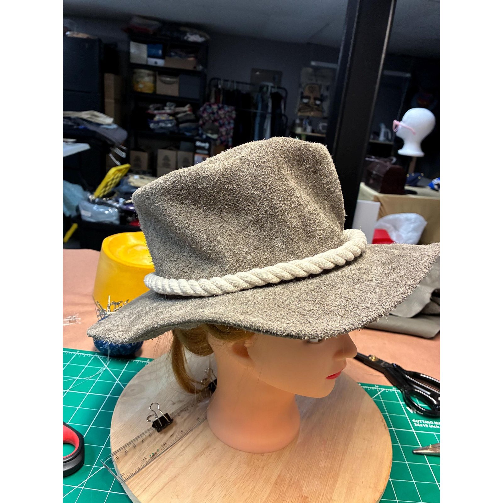 Other Elle-May Hill Billy Hat, OOAK Top Grain Leather, Handmade Size ONE SIZE - 4 Thumbnail