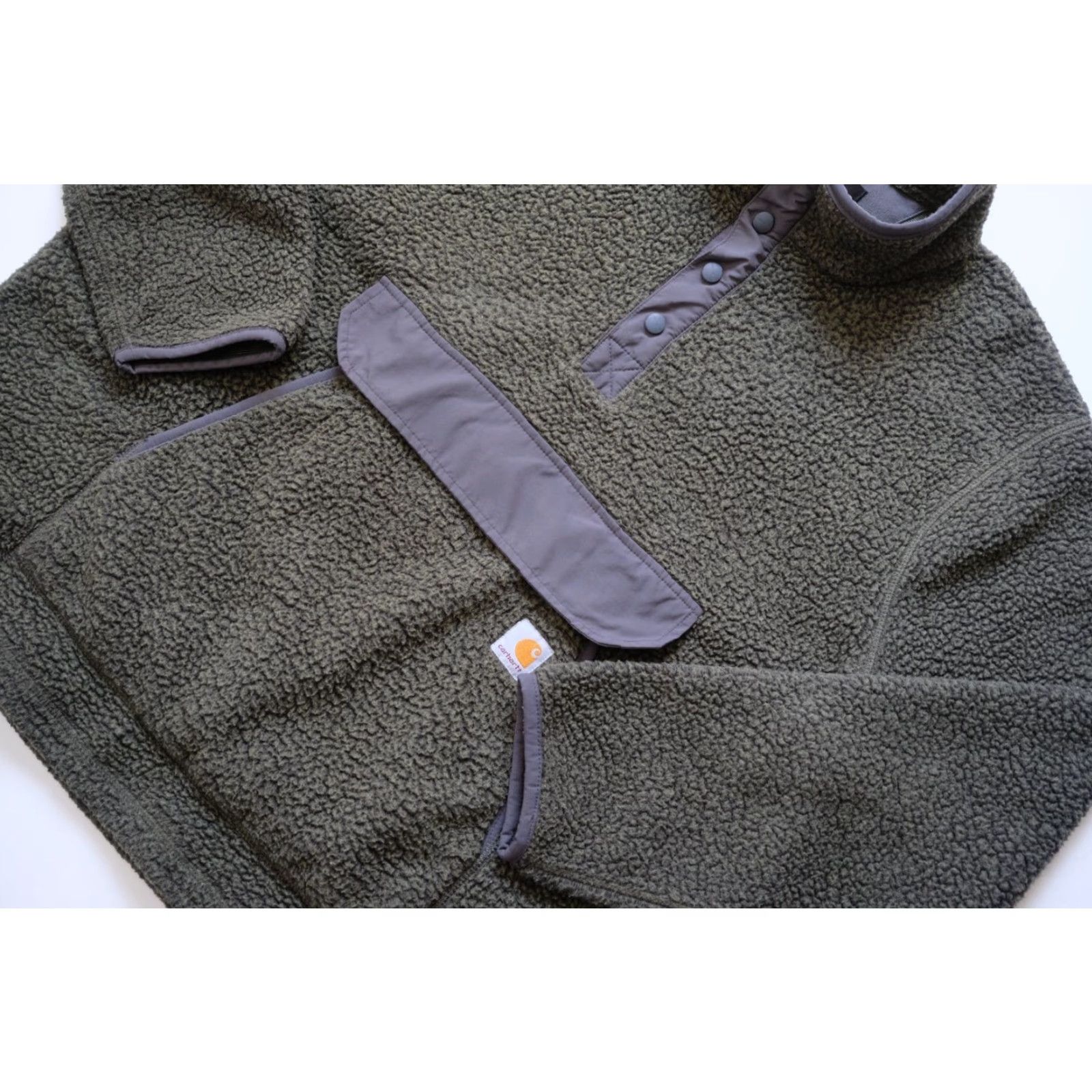 Carhartt VINTAGE Carhartt VTG Y2K RETRO WORKWEAR OUTDOOR FLEECE SHERPA SHIRT PULL OVER 2021 XL GREEN Mens Size US XL / EU 56 / 4 - 4 Thumbnail