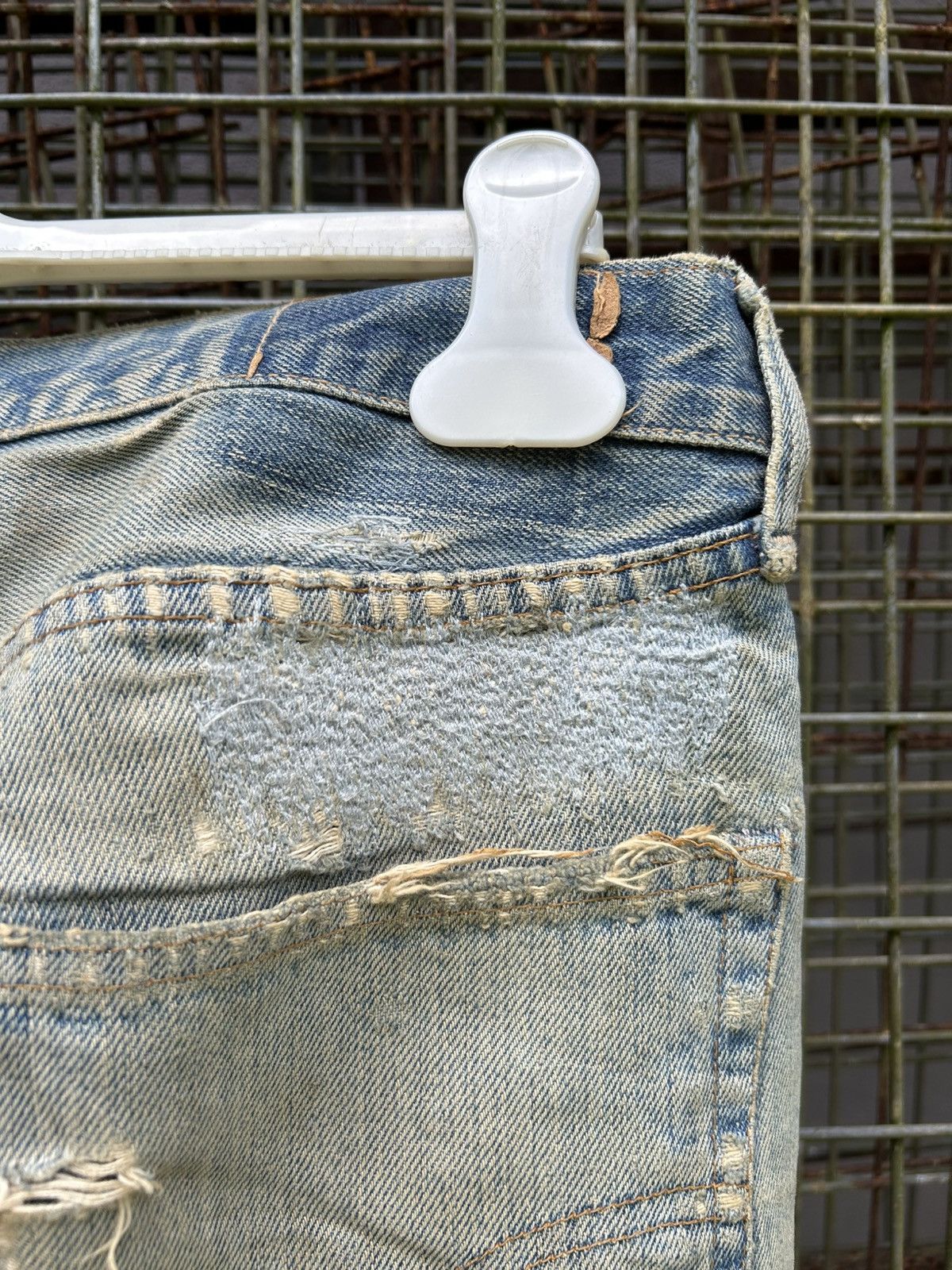 Levi's × Vintage 70's THRASHED Levi's 6 Reconstructed Repair Denim Size US 33 - 15 Thumbnail