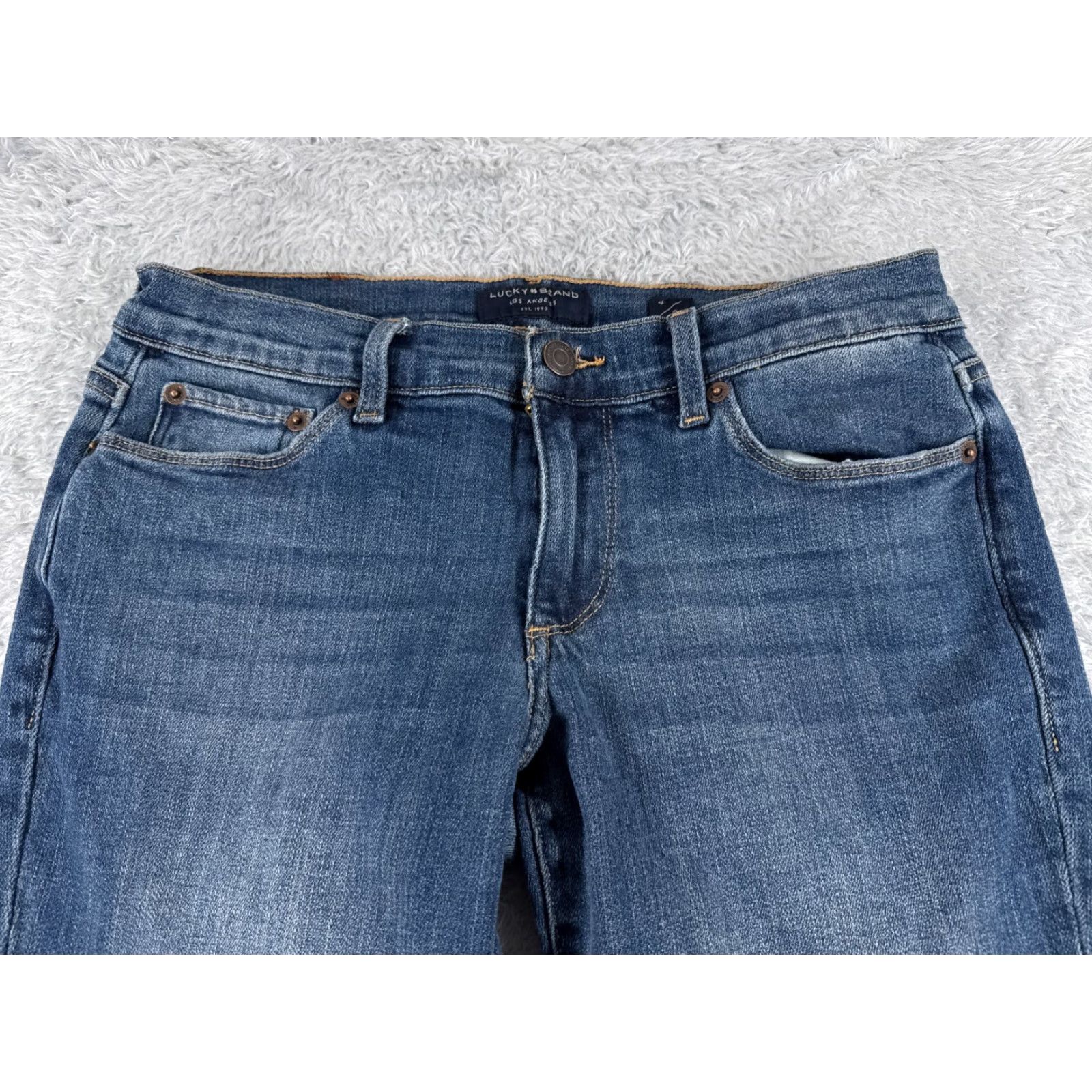 Lucky Brand VINTAGE Lucky Brand Jeans Women 4 Blue Denim Jeans Mid Rise Straight 28x31 Cotton 5-Pocket Design Mens? Size 27" / US 4 / IT 40 - 4 Thumbnail