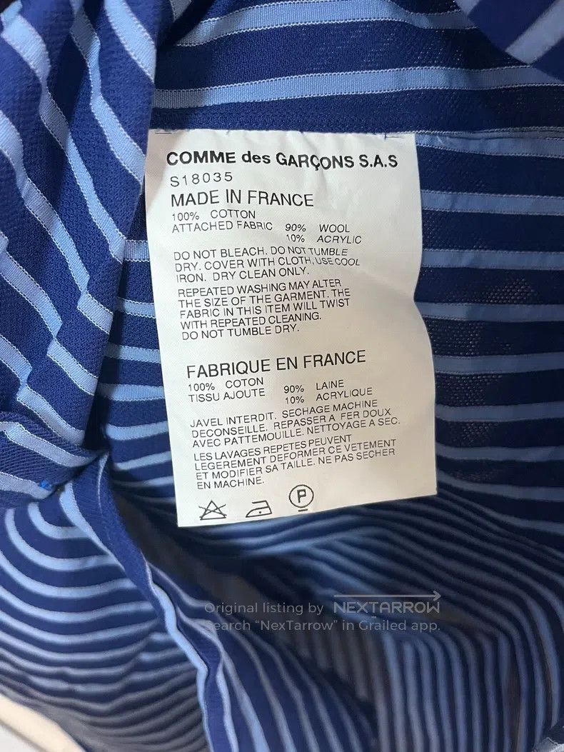 Comme des Garcons Comme Des Garcons Knit Patchwork Shirt Striped Blue Shirt Size US M / EU 48-50 / 2 - 4 Thumbnail