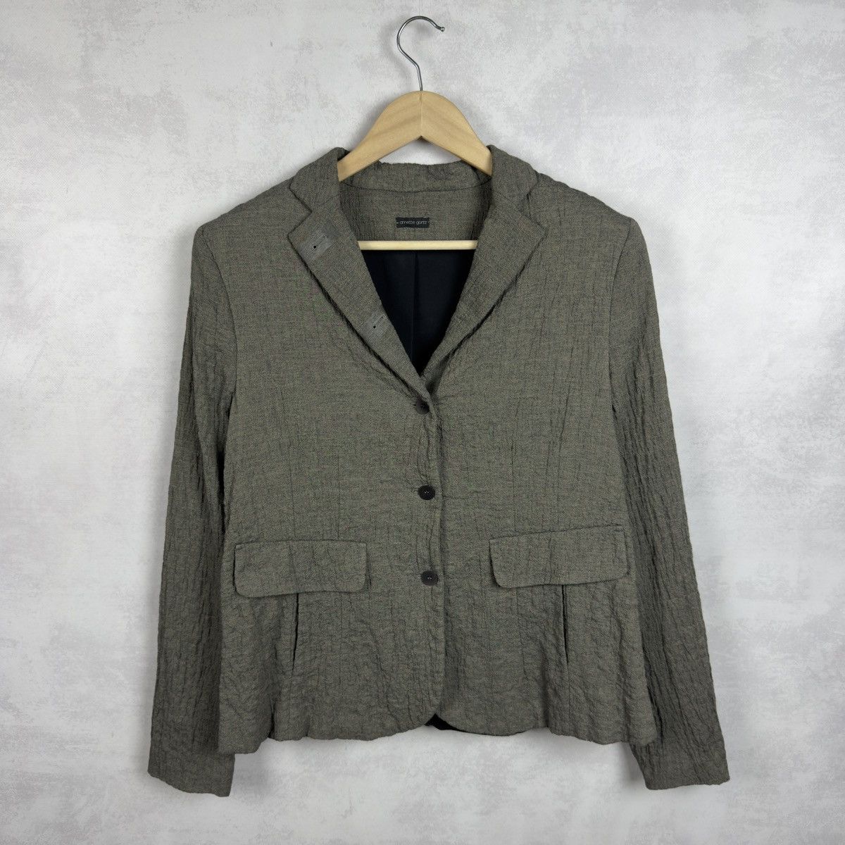 Annette Gortz Annette Gortz Kim Viscose Cotton Wool Blazer Jacket Size 38 Size XS / US 0-2 / IT 36-38 - 1 Thumbnail