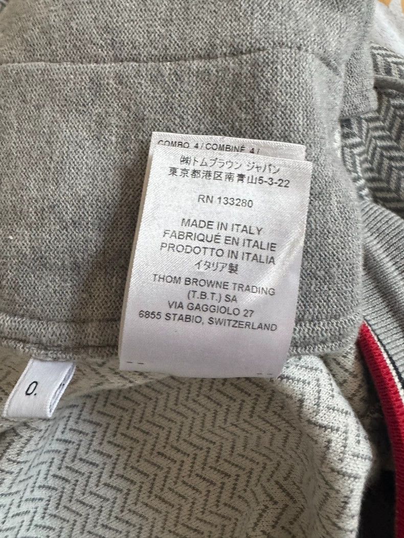 Thom Browne Thom browne Size 0 Gray heringe-printed sweatpants 2504-Ne Size US 27 - 9 Thumbnail
