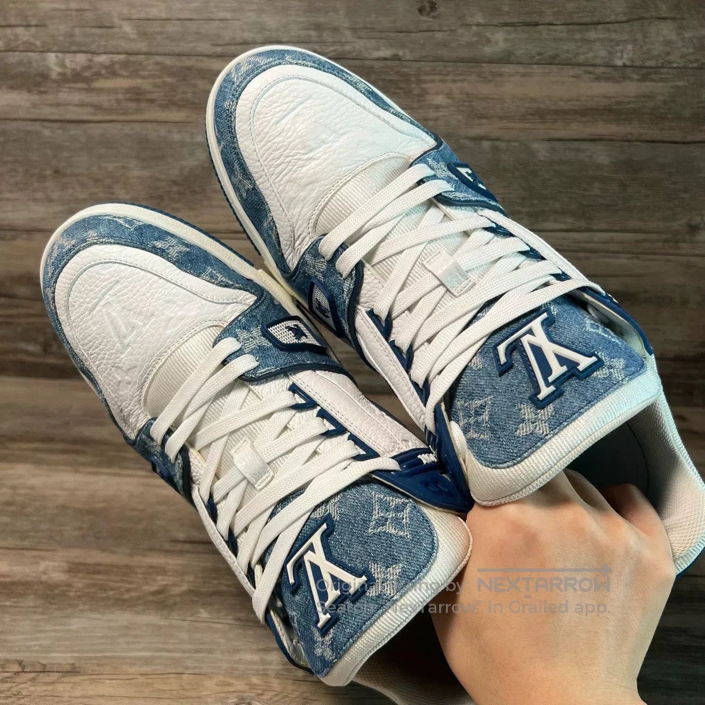 Louis Vuitton Louis Vuitton LV Trainer Denim. Size US 10 / EU 43 - 5 Thumbnail