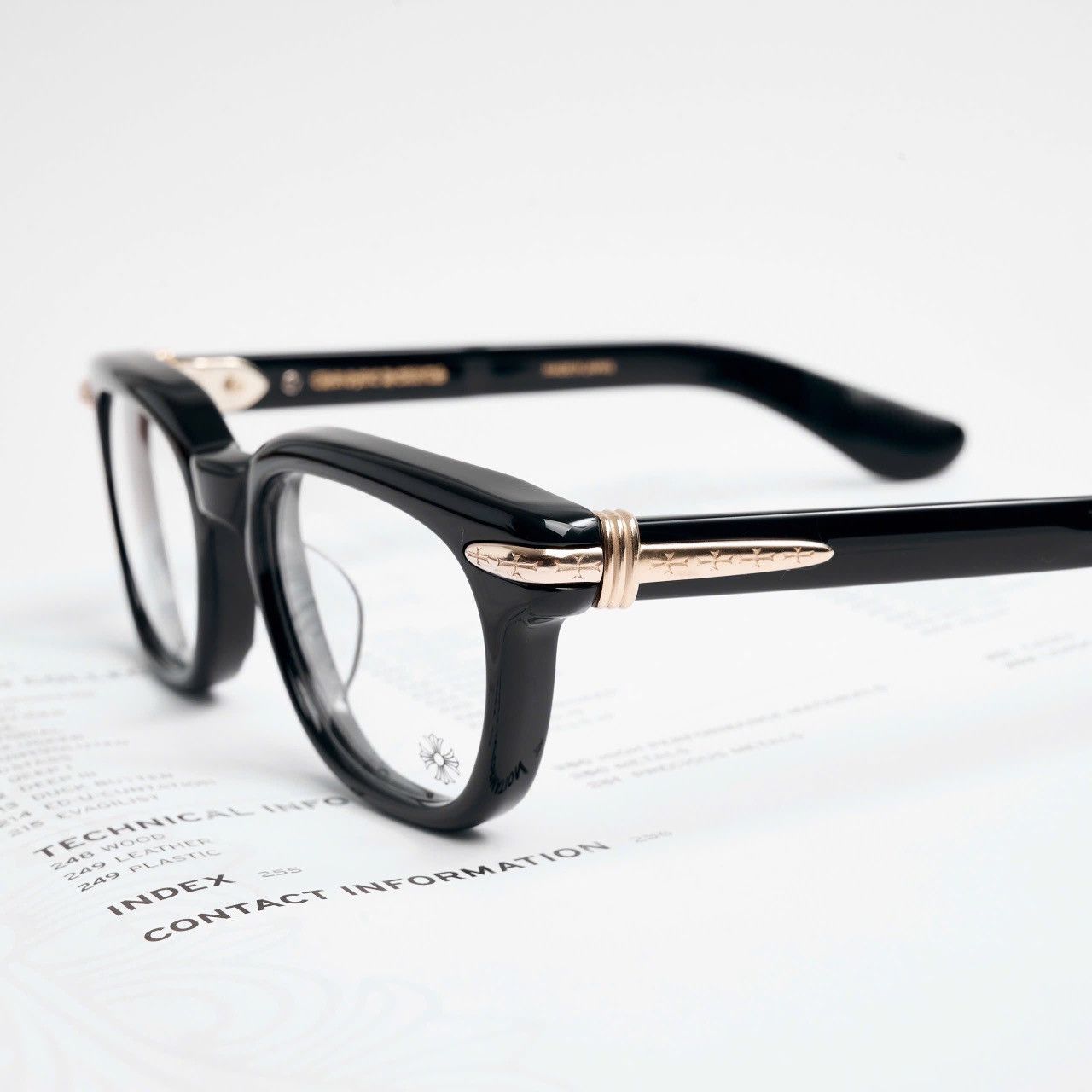 Chrome Hearts CHROME HEARTS DRIPPIN BLACK/18KGP GLASSES Size ONE SIZE - 3 Thumbnail