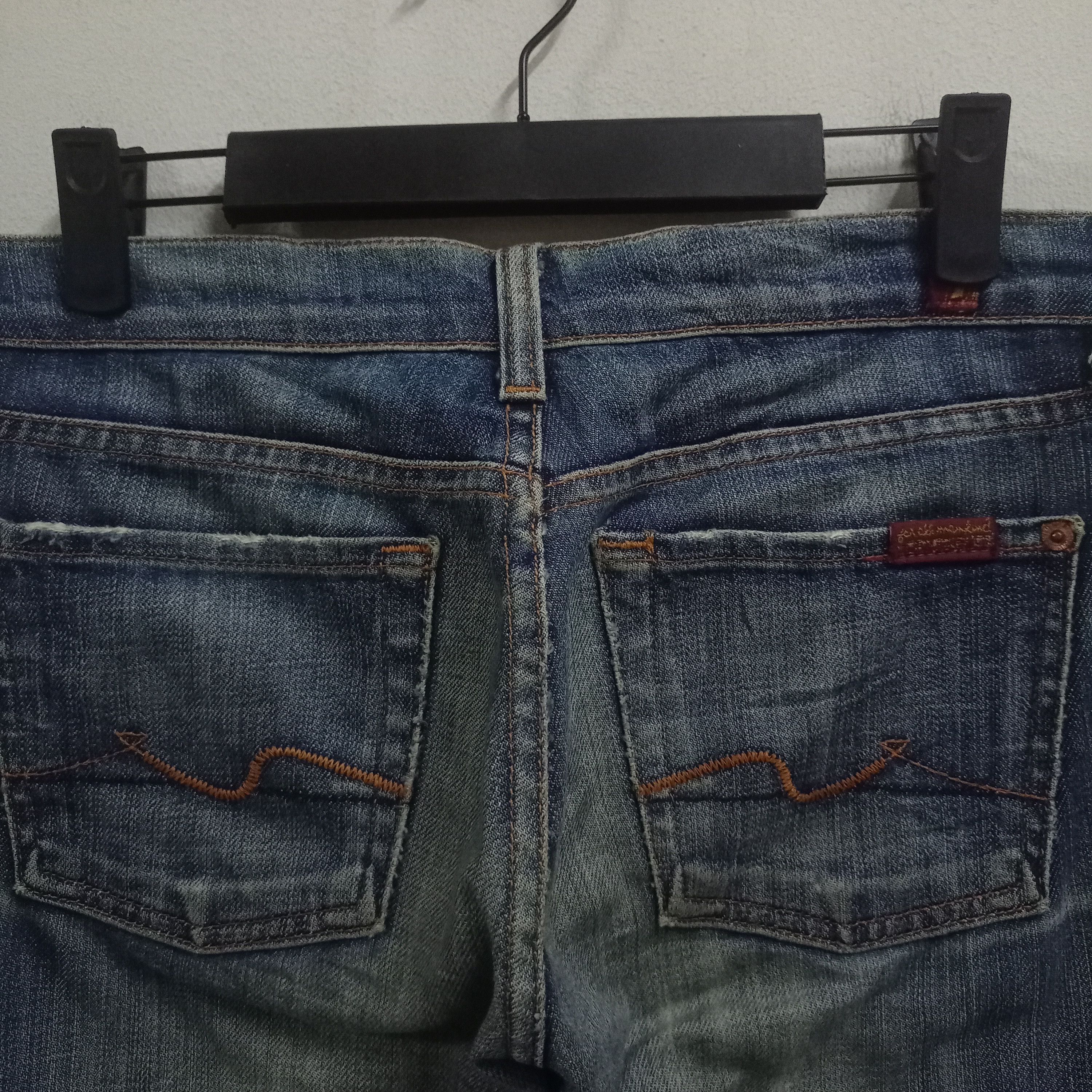7 For All Mankind Vintage 7 For All Mankind Mud Wash Denim Flare Jeans Size 28" / US 6 / IT 42 - 7 Thumbnail