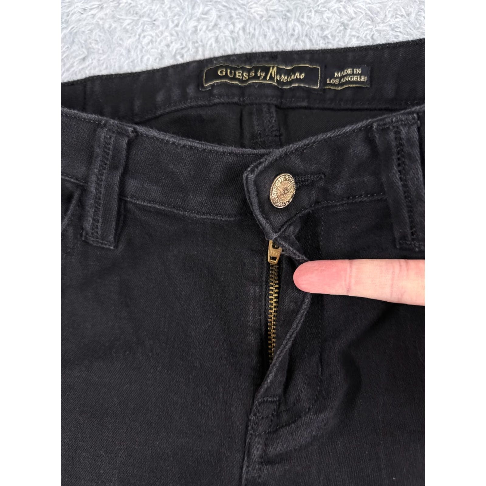 Guess VINTAGE GUESS Jeans Women 32 Black Antoinnette Boot Mid Rise USA Cotton 33x31 Size 24" / US 00 / IT 34 - 5 Thumbnail