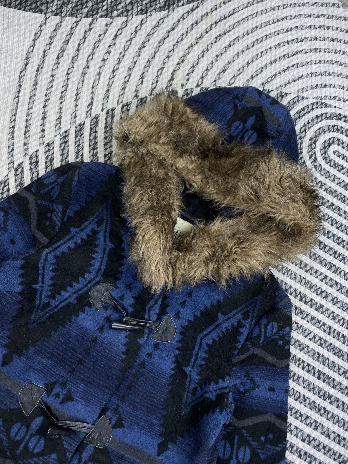Japanese Brand Vtg BB Dakota Aztex Wool Blend Faux Fur Trim Hooded Jacket Size US S / EU 44-46 / 1 - 7 Thumbnail
