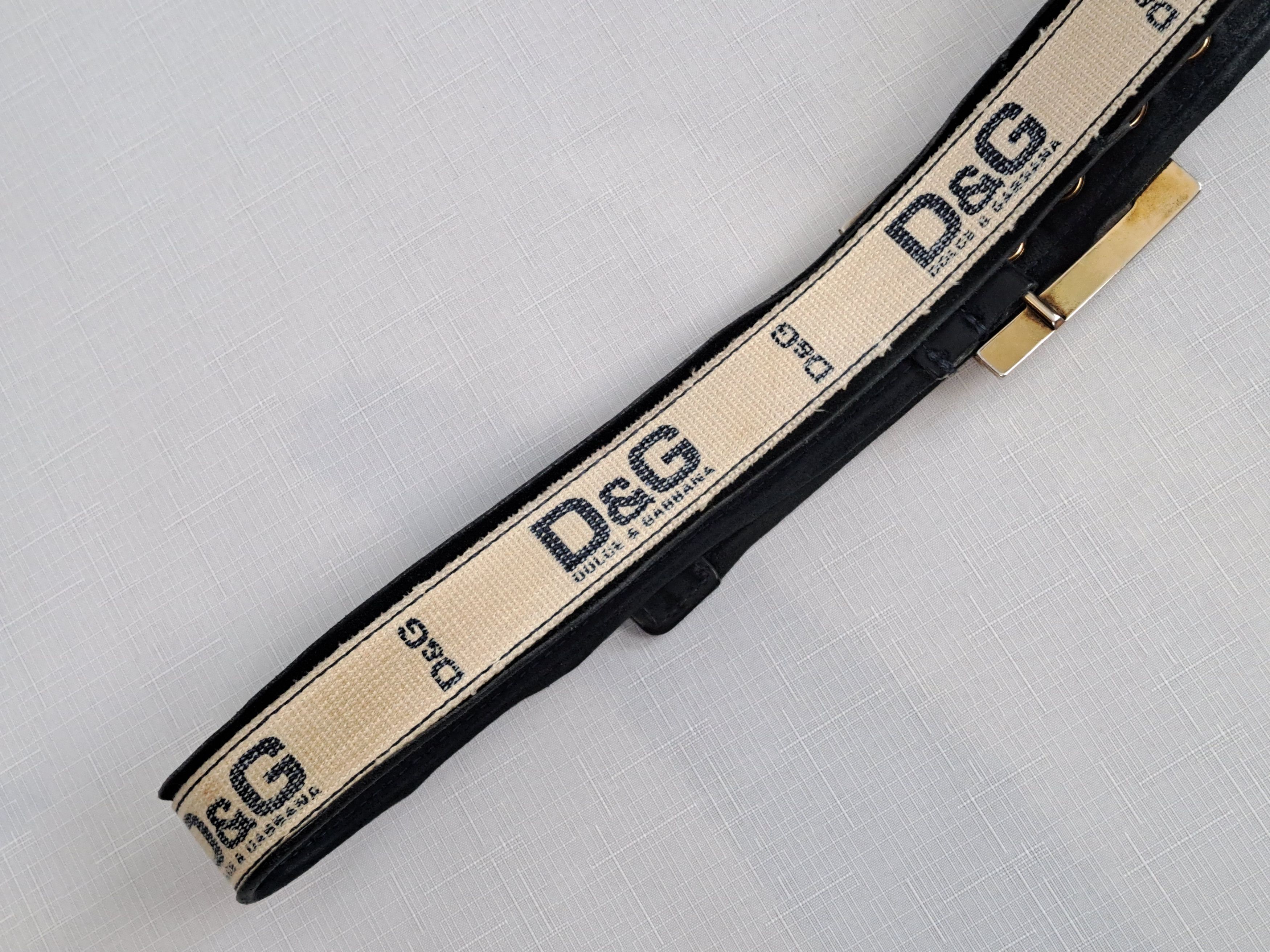Dolce & Gabbana × Vintage Vintage Dolce&Gabbana textile/leather belt. Size 110 Size ONE SIZE - 8 Thumbnail