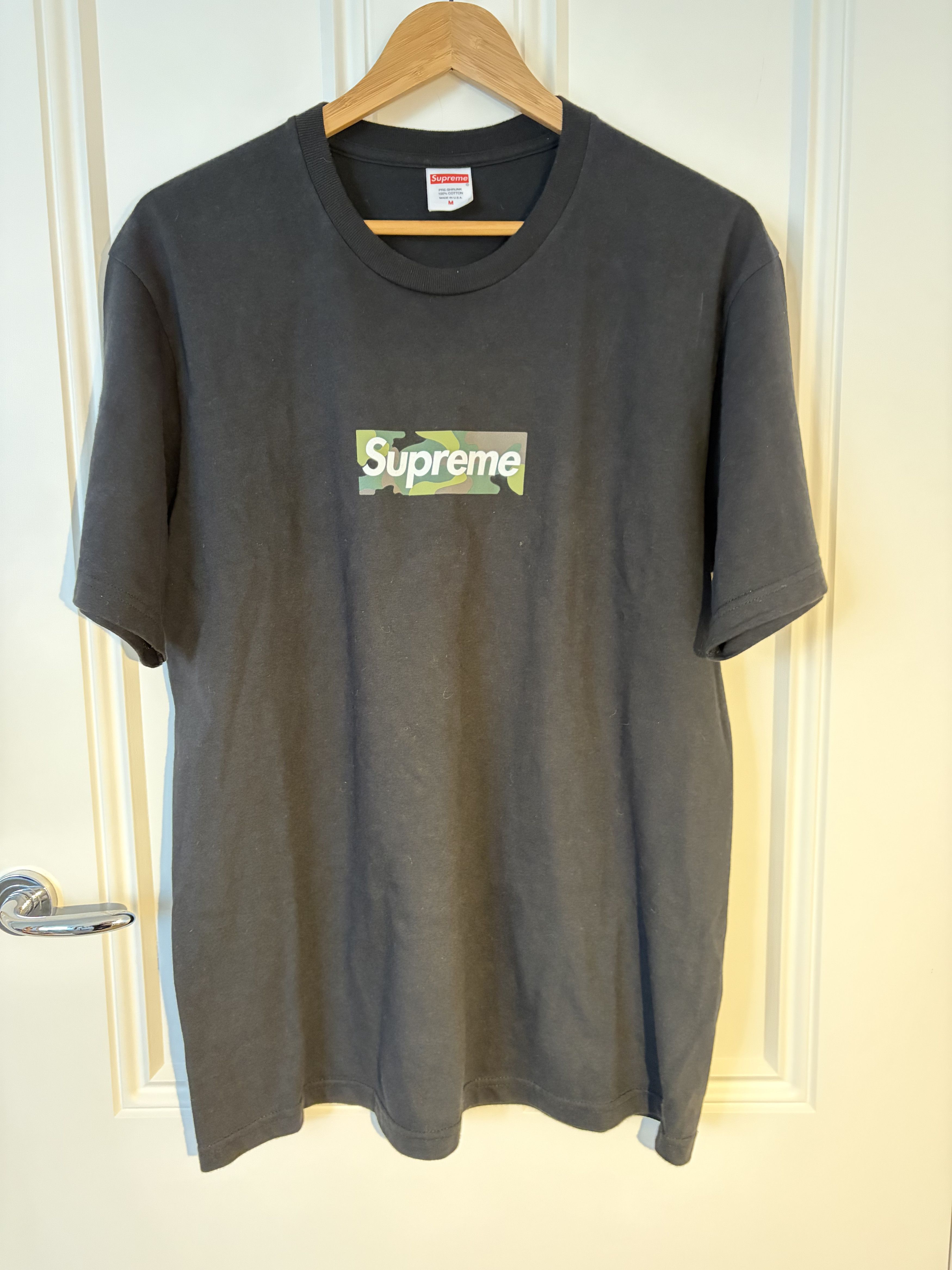 Supreme Supreme Cross Box Logo Tee Olive Size M | Grailed