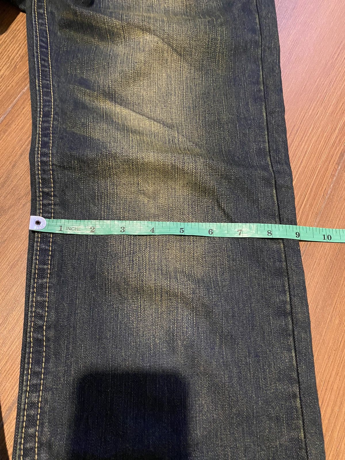 If Six Was Nine × Japanese Brand 🔥 CLASSICAL Elf Punk Skull Crossbones Denim Japan Style Size US 34 / EU 50 - 16 Thumbnail