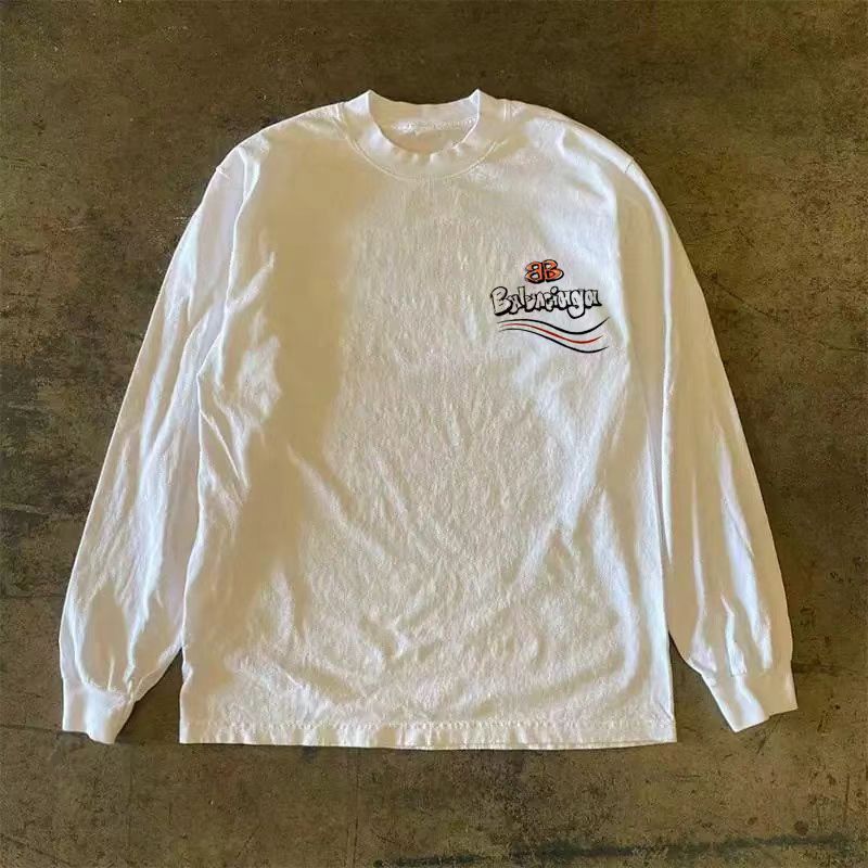 Japanese Brand × Vintage Loose Letter Print White Long Sleeve T-Shirt Size US L / EU 52-54 / 3 - 1 Thumbnail