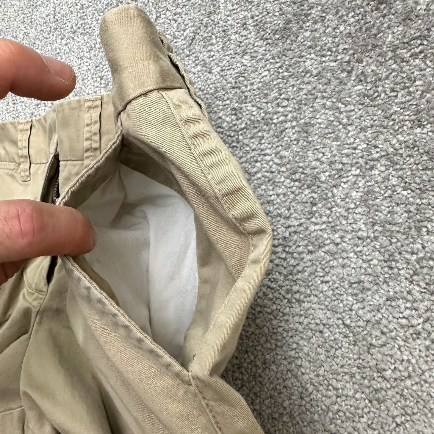 Vintage L.L. Bean Bermuda Shorts Womens 12 Reg High Rise Pocket Casual Khaki Brown 32x11 Size 34" / US 12 / IT 48 - 5 Thumbnail