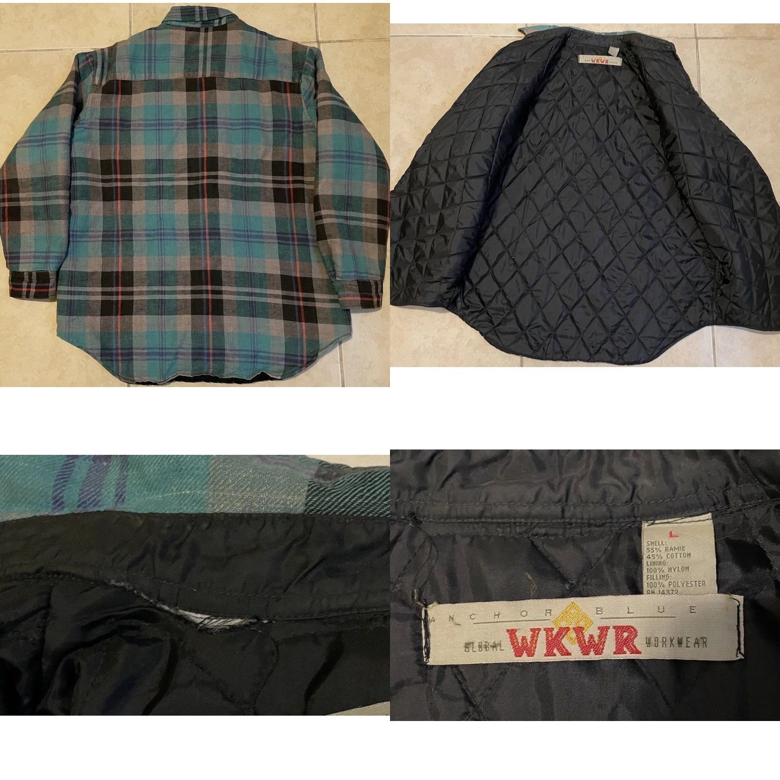 Quiksilver VINTAGE 90s Anchor Blue Faded Flannel Jacket L Surf Skate OP Rusty Gotcha Grunge Y2K Ocean Pacific OP Jacket Men Green Size L Size US L / EU 52-54 / 3 - 8 Thumbnail