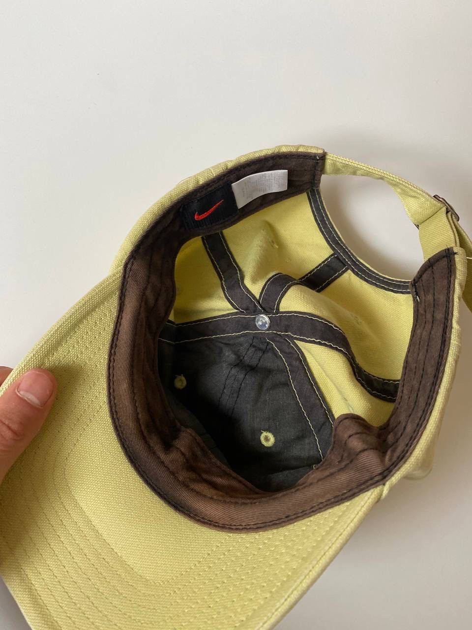 Nike × Vintage Vintage Nike Hat Cap Small logo Yellow OS 00’s Size ONE SIZE - 11 Thumbnail