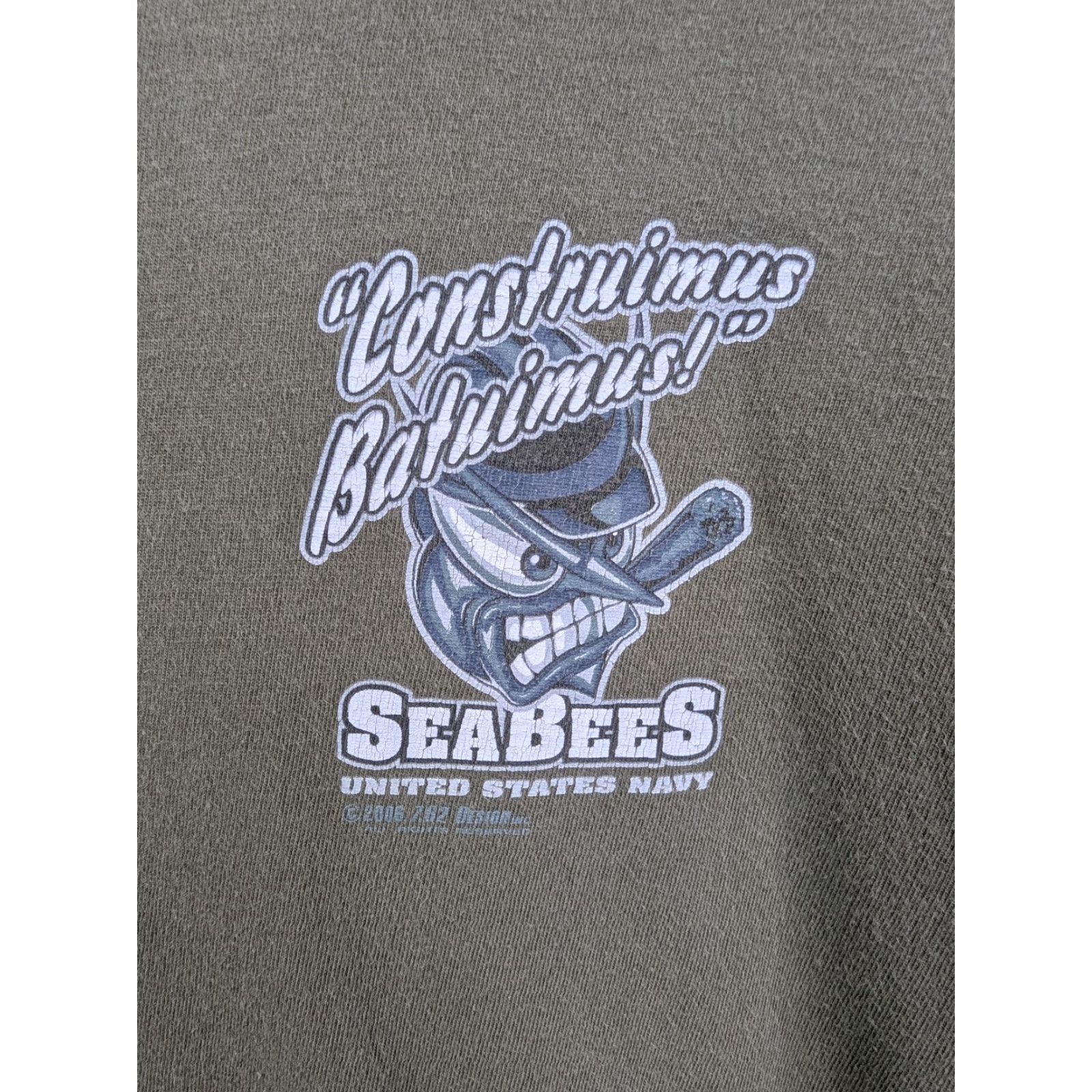Vintage US Navy Seabees T-Shirt Military Green Shirt 7.62 Design Size M Mens Size US M / EU 48-50 / 2 - 4 Thumbnail