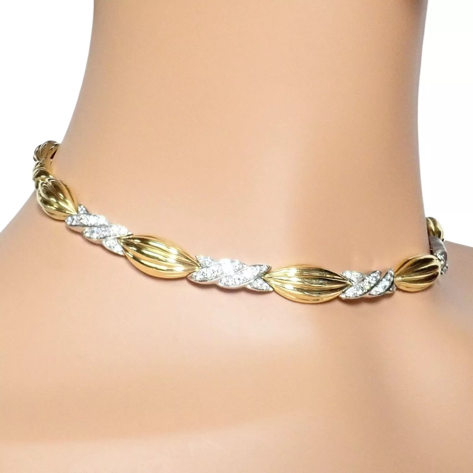 Tiffany & Co. Tiffany & Co 18k Yellow + White Gold Diamond Candy Necklace Size ONE SIZE - 3 Thumbnail