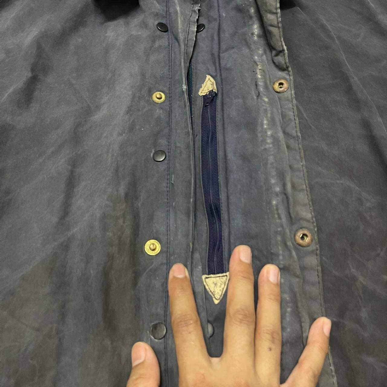 Barbour Vintage 90's Barbour Waxed Jacket A205 Border Distressed Size US L / EU 52-54 / 3 - 10 Thumbnail
