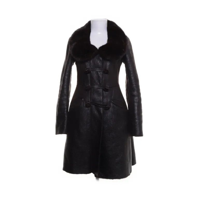 Prada Mink Collar Caiman Fur Leather Jacket Size XS / US 0-2 / IT 36-38 - 1 Thumbnail