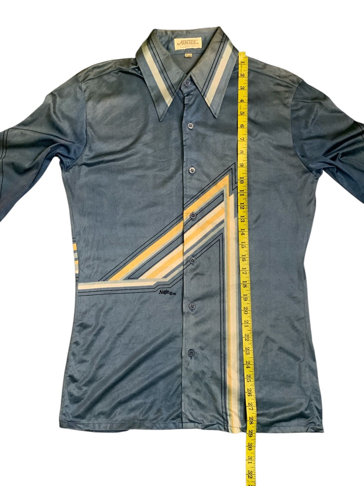 Japanese Brand Rare Design Vintage 70’s Augie Sharp Collar Button Ups Shirt Size US M / EU 48-50 / 2 - 10 Thumbnail