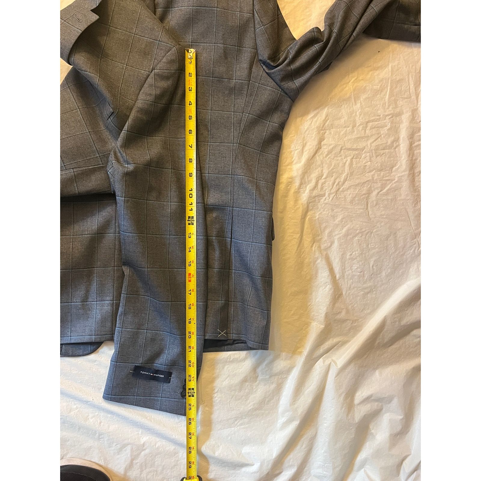 Tommy Hilfiger Tommy Hilfiger Men Suit Jacket 46R Gray Modern Fit Size 46R - 12 Thumbnail