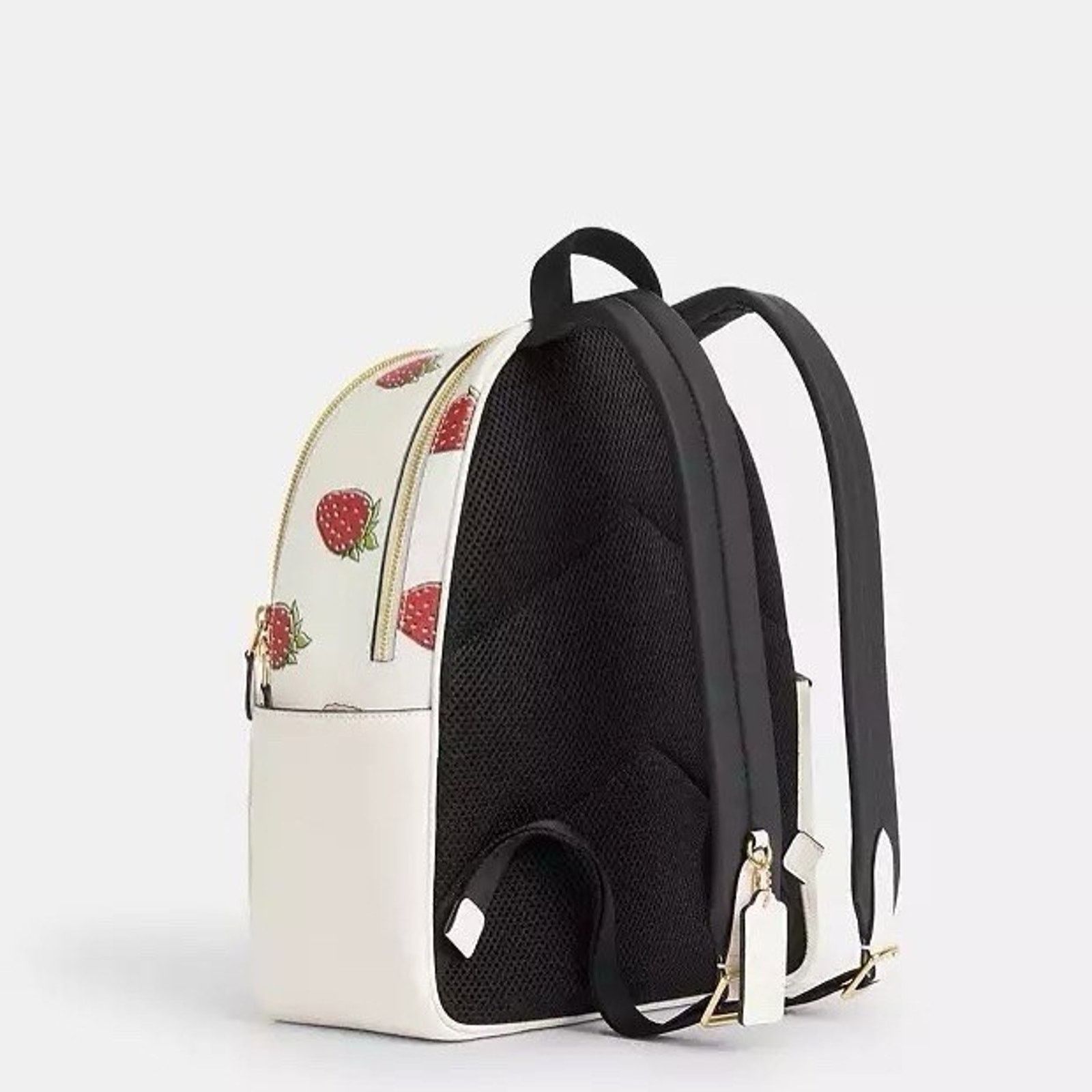 Coach NWT Coach Court Backpack Strawberry CAS94 Gold/Chalk Size ONE SIZE - 8 Thumbnail