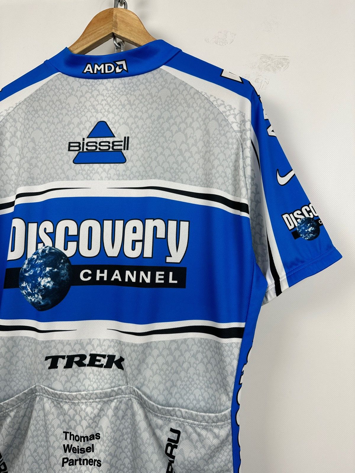 Nike 2005 Vintage Nike Discovery Channel AMD Cycling Jersey Size US XXL / EU 58 / 5 - 17 Thumbnail