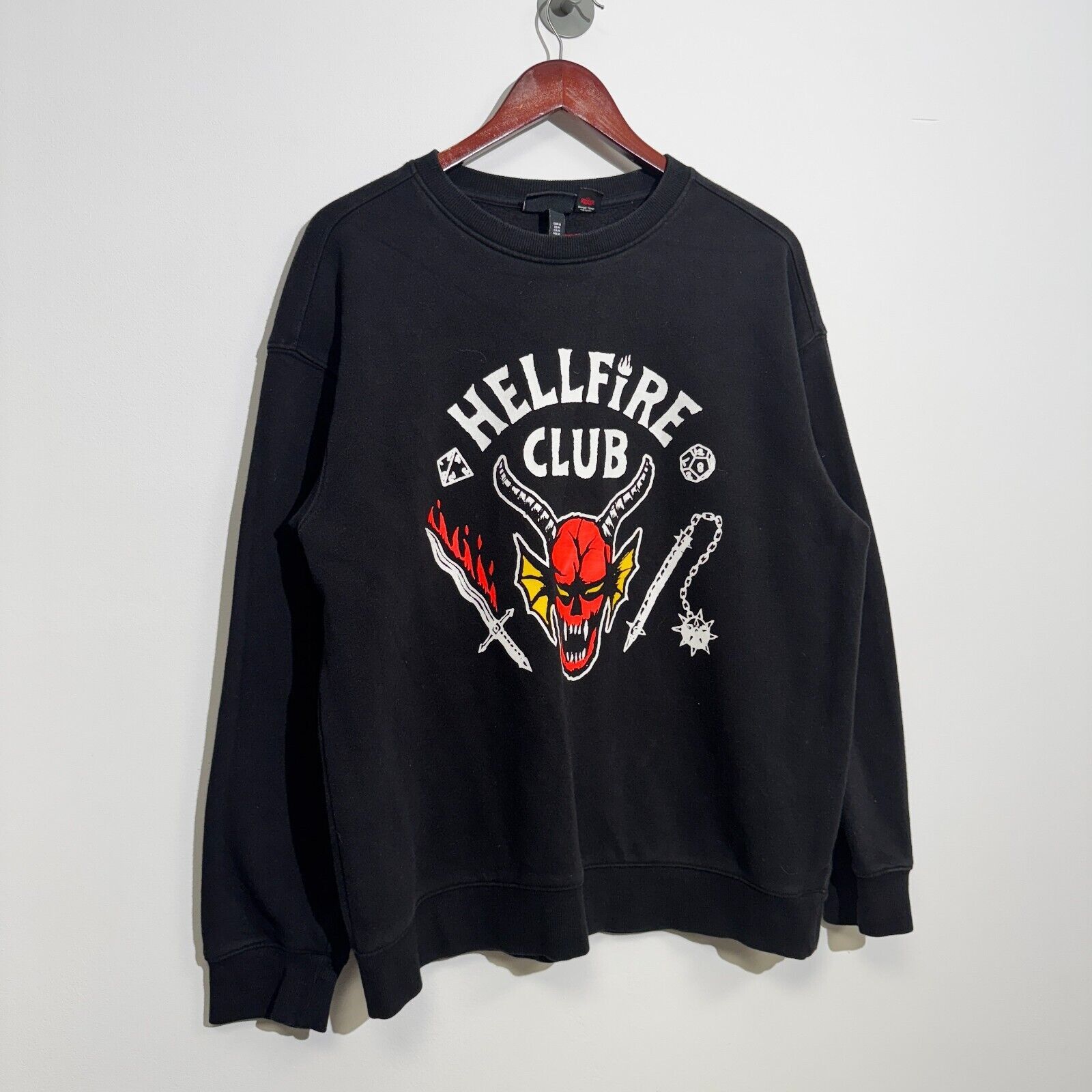 Vintage Vintage Unisex Black Cotton Crewneck Size M Stranger Size US M / EU 48-50 / 2 - 2 Thumbnail
