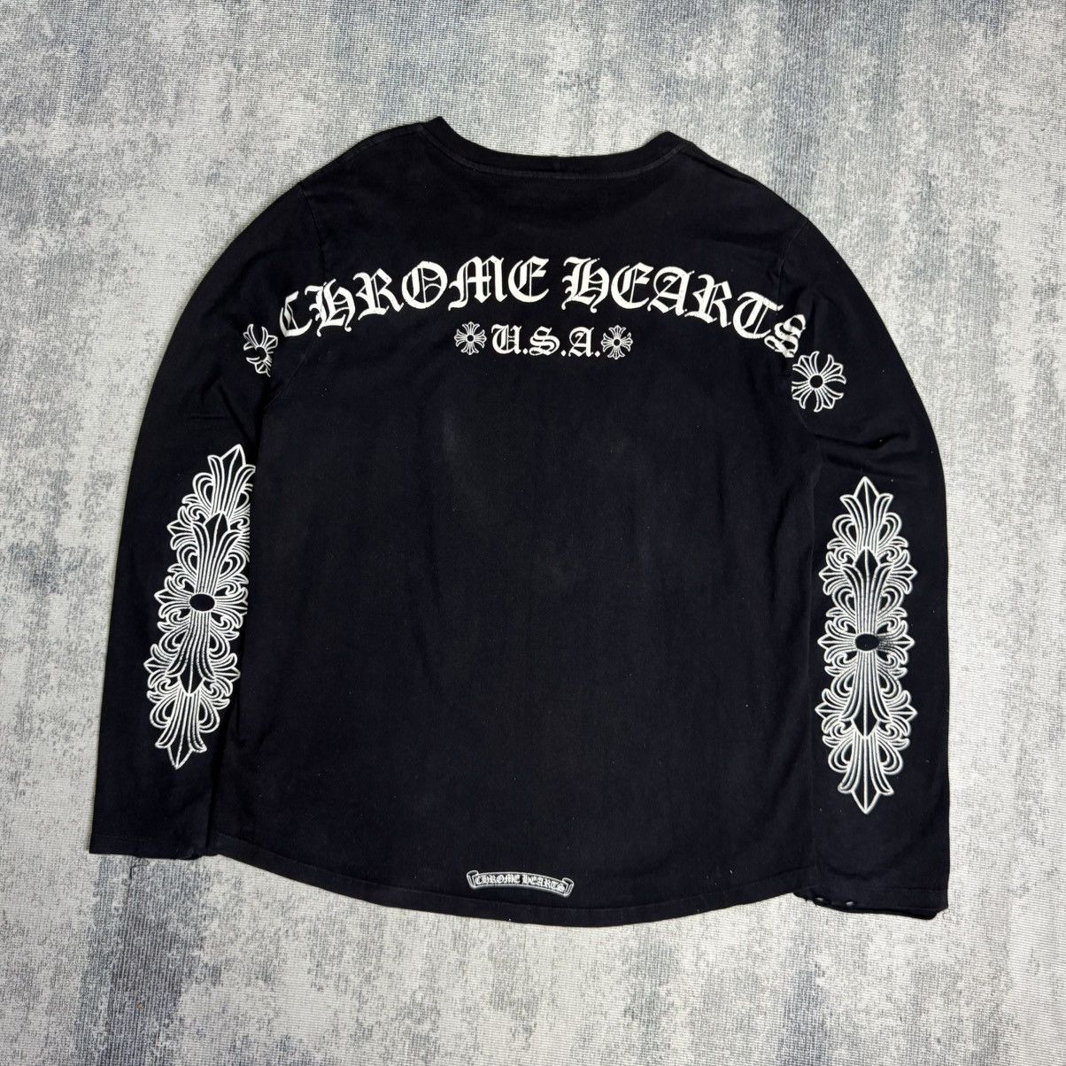 Chrome Hearts RARE! VIRGIL CHROME FLORAL LONG SLEEVES Size US XL / EU 56 / 4 - 1 Thumbnail