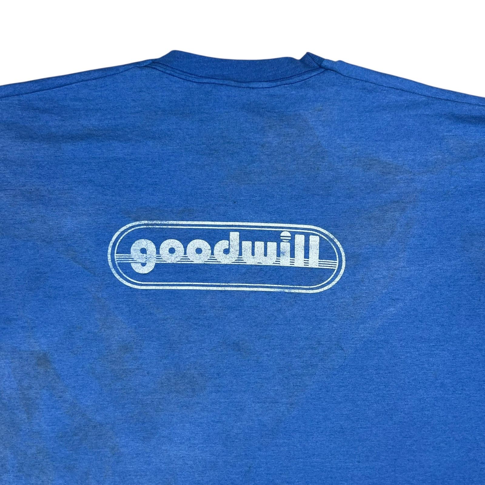 Fruit Of The Loom × Vintage Vintage 90s goodwill thrift store faded blue tee (XXL) Size US XXL / EU 58 / 5 - 9 Thumbnail